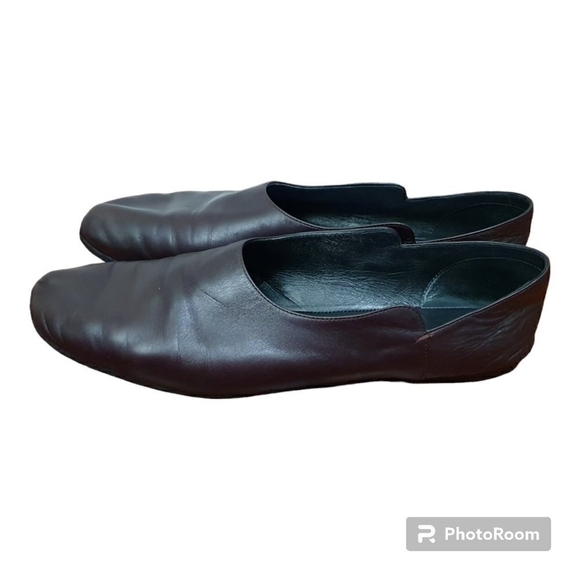 THE ROW Boheme Slipped Flats in Dark purple Leather  Size EUR 42/USA  11 - Picture 4 of 11